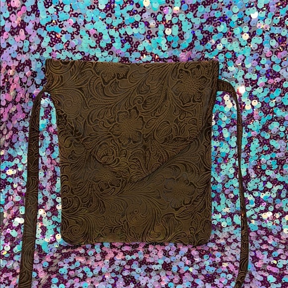 Handbags - Elegant Brown Embossed Shoulder Bag